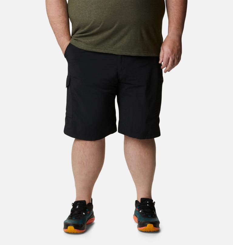 Men\'s Columbia Silver Ridge Cargo Shorts Black | Plus Size CA-X3LA4